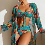 Women's Long Blouse Split Bikini Plus Size Suit - EX-STOCK CANADA