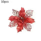 Glitter Artifical Christmas Flowers Christmas Tree Decorations For Home Fake Flowers Xmas Ornaments New Year Decor - EX-STOCK CANADA