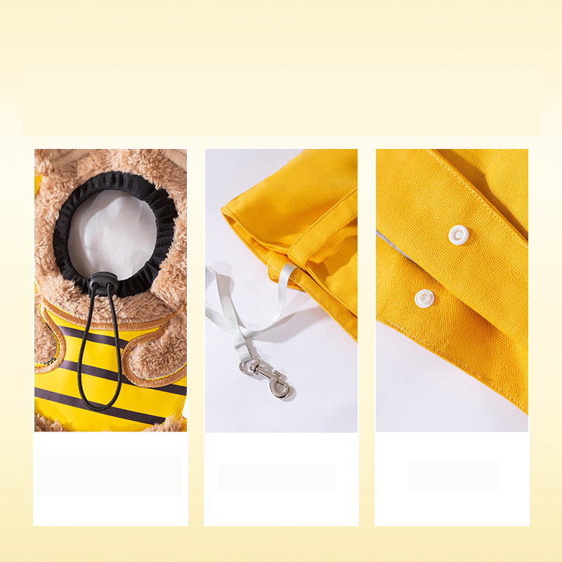 Collage of yellow clothing items with close-up details on a light yellow background