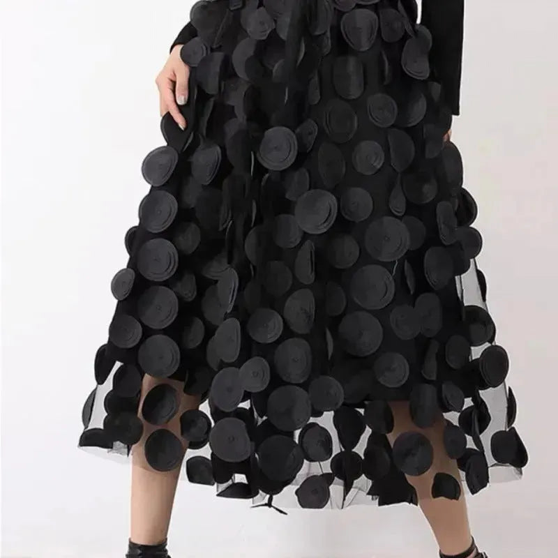 Women's Retro fashion Line  Midi Maxi Prairie Skirt - EX-STOCK CANADA