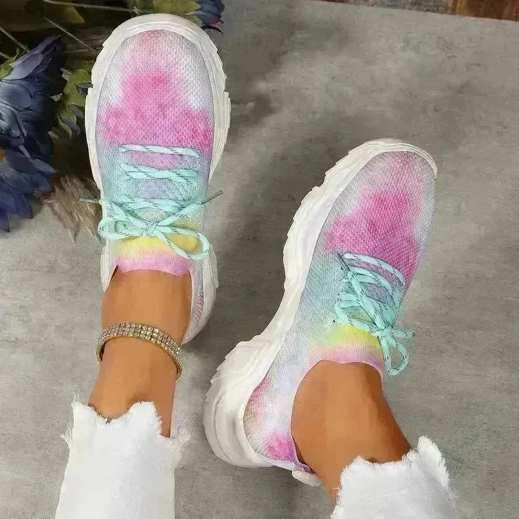 Flower Sports Running Shoes Women's Fashion Flat Sneakers - EX-STOCK CANADA
