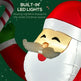 Inflatable Christmas Outdoor Lighted Yard Decoration, Santa Claus With Candy Cane, 8' Tall EX-STOCK Canada 