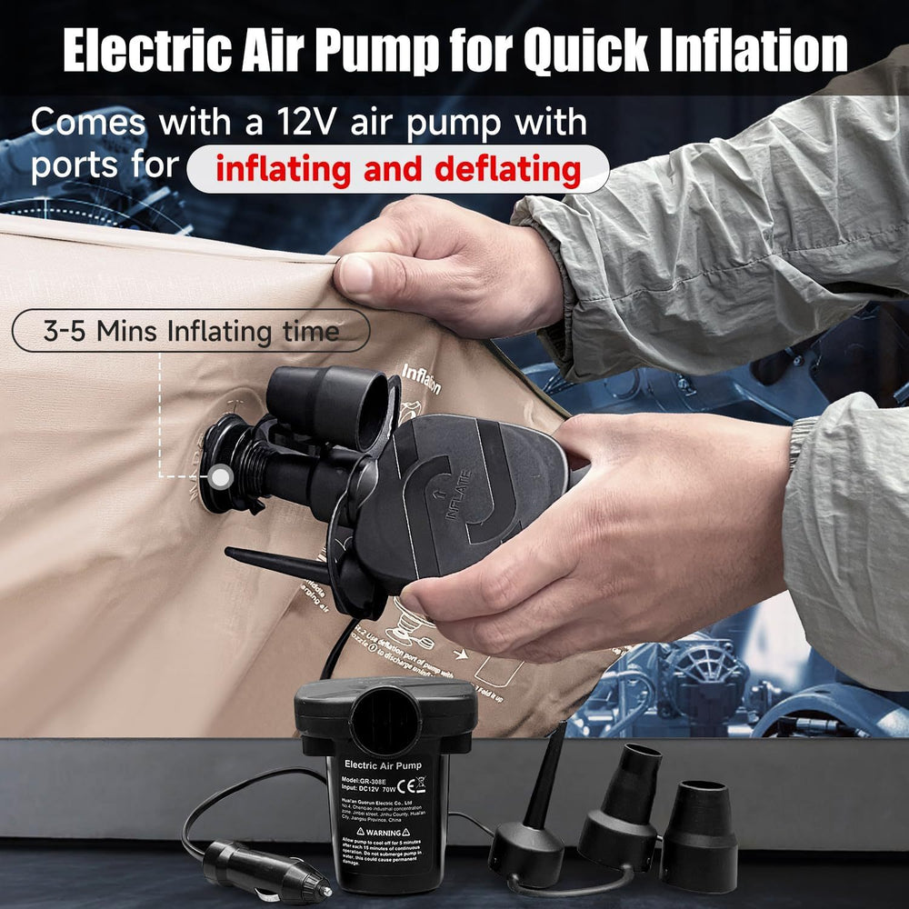 Car Air Mattress, Inflatable SUV Truck Air Mattress Back Seat Camping Bed Thickened Car Sleeping Pad For Travel, Car Bed SUV Mattress With 2 Pillows EX-STOCK