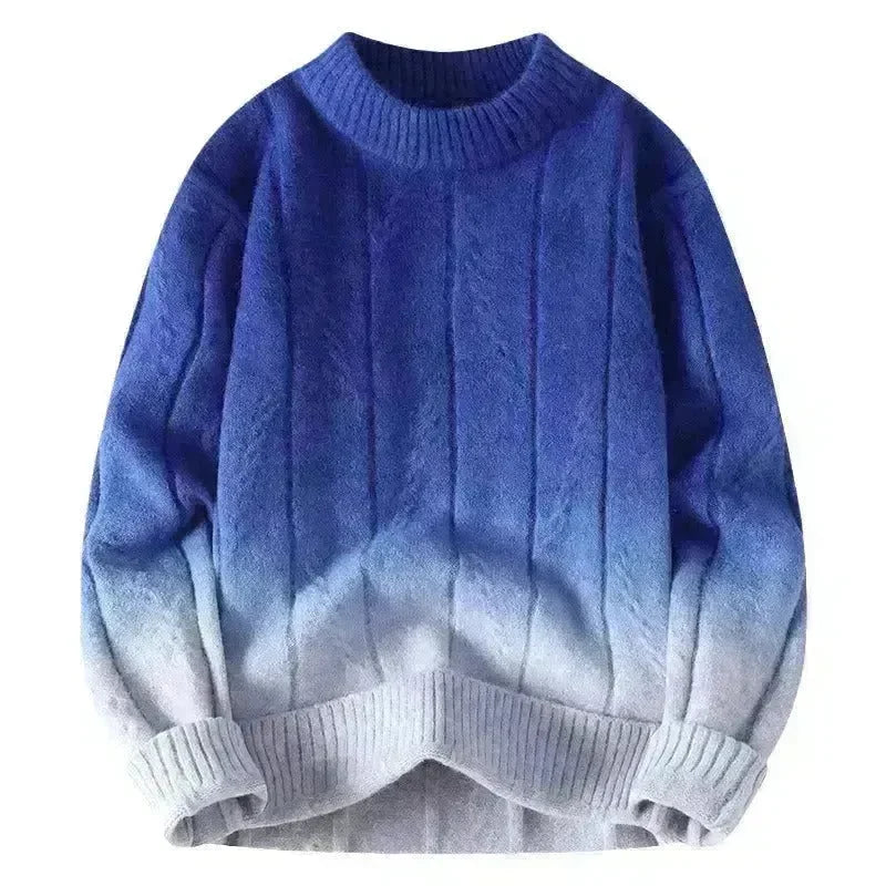 Fall Winter Gradient High-grade woolen Pullover Sweater for Men - EX-STOCK CANADA