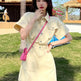 Women's Fashion Casual short sleeve Mini Denim Dress - EX-STOCK CANADA