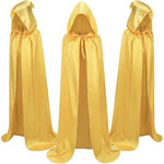 Halloween Cloak Costumes Wizard Cloak For Children Hooded Capes Mantle Black Party Decoration EX-STOCK