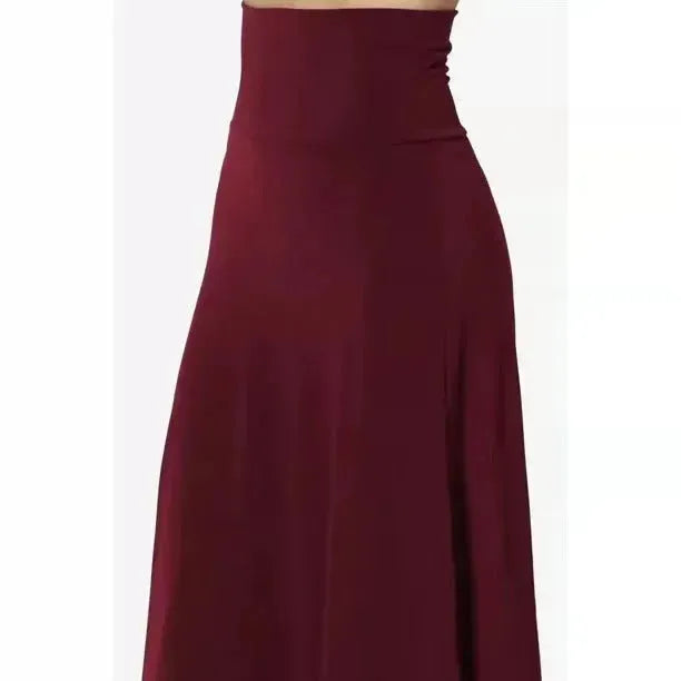 Women's casual High Waist flared Midi Skirt - EX-STOCK CANADA