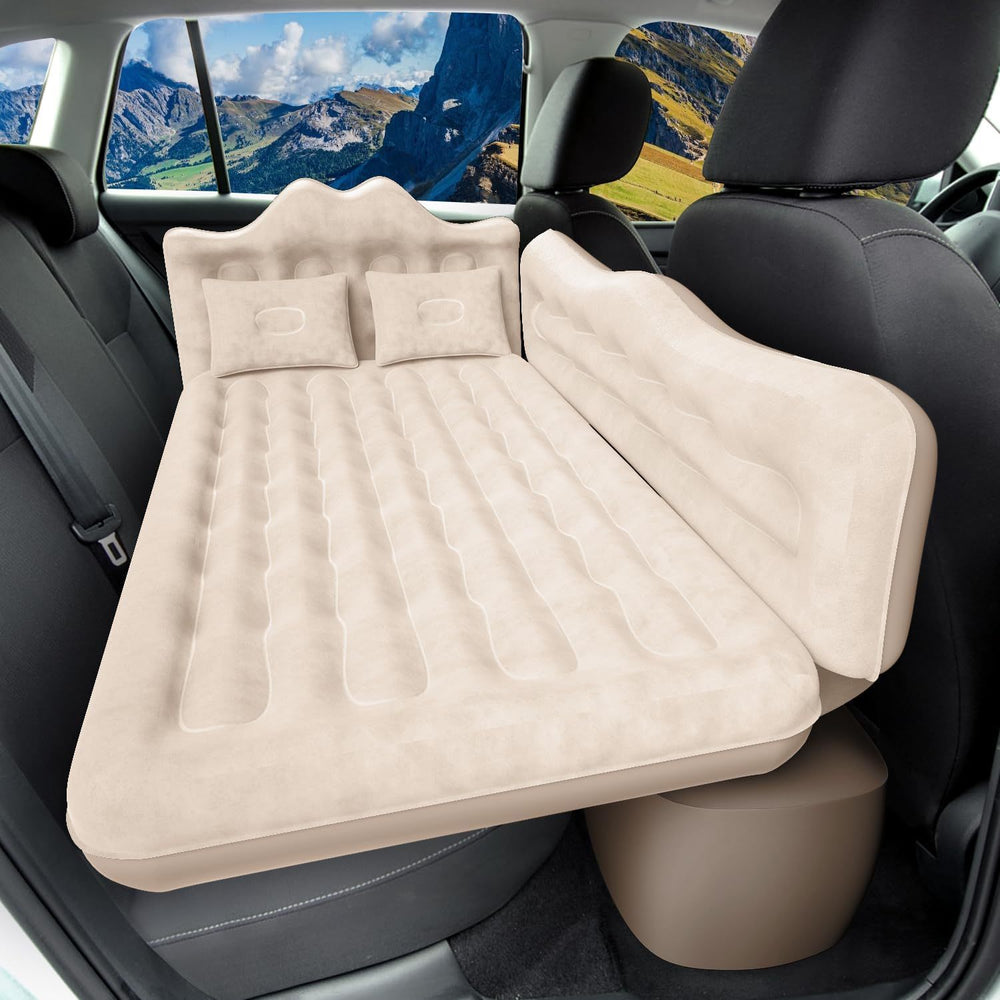 Car Air Mattress, Inflatable SUV Truck Air Mattress Back Seat Camping Bed Thickened Car Sleeping Pad For Travel, Car Bed SUV Mattress With 2 Pillows EX-STOCK