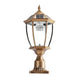 Vintage Gold Solar Pillar Headlight With Dimmable LED 1-Pack Outdoor Landscape Pathway Light - EX-STOCK CANADA