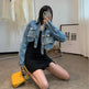 Light Blue crop Denim Jacket For Women - EX-STOCK CANADA