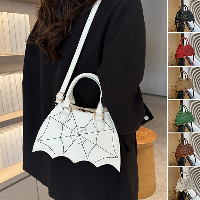 Halloween Spider Web Saddle Bags Fashion Personality Crossbody Shoulder Bag With Handle Women's Handbags EX-STOCK