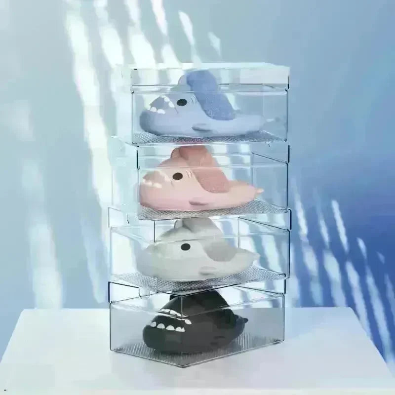 Winter Shark Slippers Detachable Warm Fuzzy Slippers Bedroom House Shoes Women - EX-STOCK CANADA