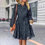 Vestido de encaje vestido de manga larga vestidos midi vestidos para mujer ropa para mujer