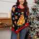 European And American Women's Clothing Casual Loose And Lazy Style Sweater Christmas Tree Contrast Color Jacquard EX-STOCK Canada 