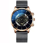 Alloy mesh calendar watch