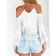 Summer Halter neck crop Lace blouse tank top - EX-STOCK CANADA
