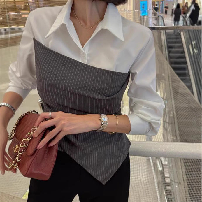 قميص بأسلوب كوري لمرتدي العمل - ضيق EX-STOCK Canada