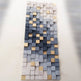 Decorative Three-dimensional Mosaic Wood Block Canvas Painting 