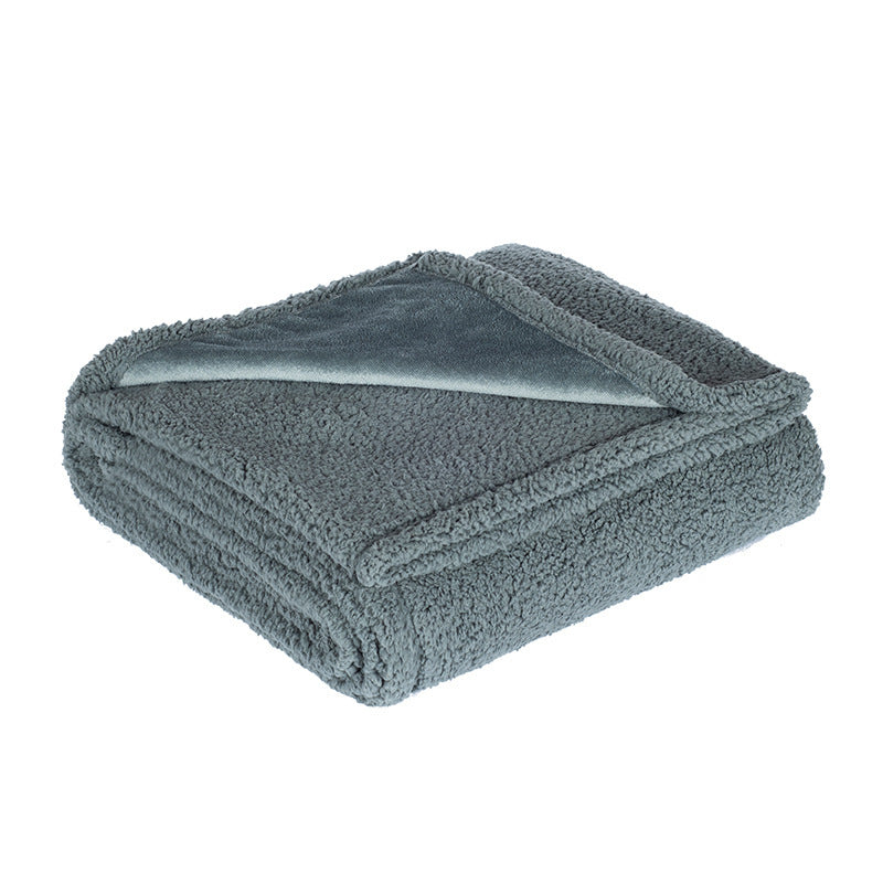 Flannel Cotton Wool Sherpa Thick Pet Blanket Dog Kennel EX-STOCK Canada 