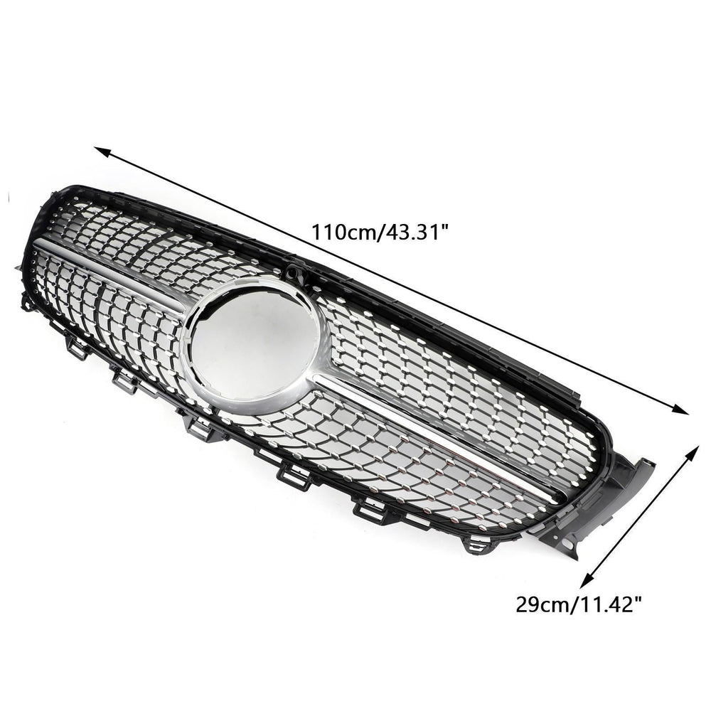 Diamond Silver Edge Front Grille For 2016 To 2019 Mercedes-Benz W213 E300 E400 EX-STOCK