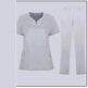 Women Nurse Uniform Female Hospital Nurse Costume V Neck Top Pants Set Nursing Uniforms Women Scrubs Set for Beauty Salon Massaging Workwear - EX-STOCK CANADA
