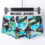 Silk Breathable Mesh Floral Ball sack Brief Boxers with Pouch Underwear
