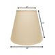Extra Deep Empire Hardback Lampshade With Washer Fitter, Beige Color Fabric Lampshade For Table Lamps, Natural Linen, 9 Top X 16 Bottom X 14 Height EX-STOCK