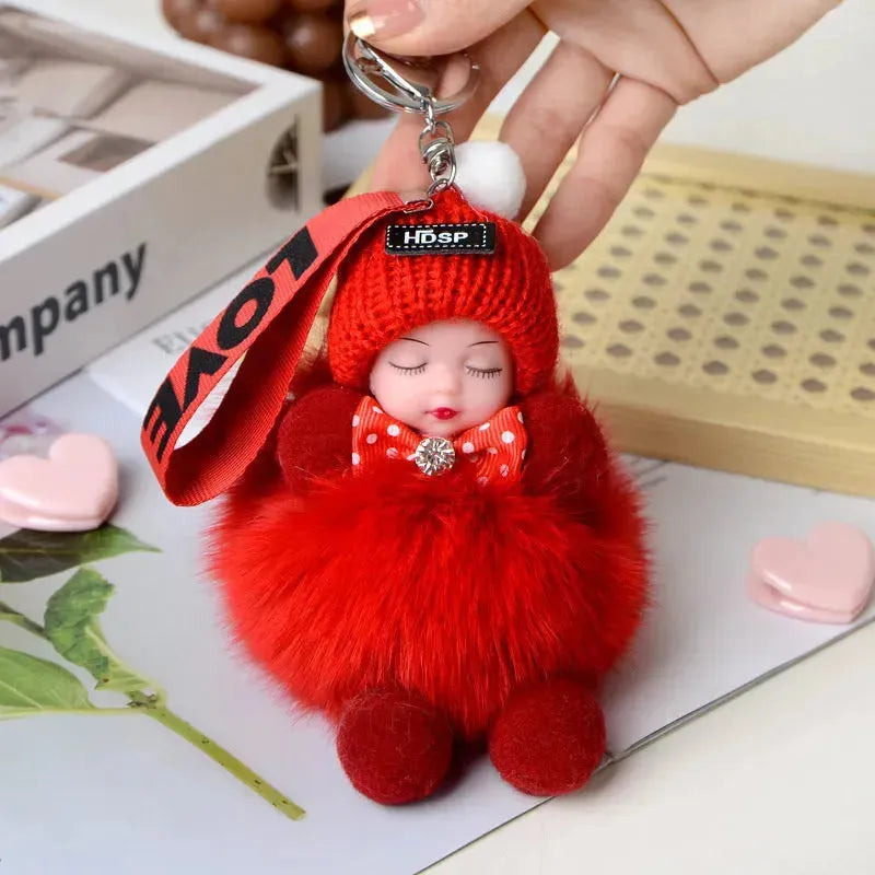 Cute Sleeping Doll Plush Doll Keychain Pendant Backpack Handbag Wallet Accessories - EX-STOCK CANADA
