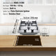 Gas Cooktop 12 Inch, Max 12250BTU 2 Burners Built-in Stainless Steel Gas Stove Top, LPG NG Convertible Dual Fuel Natural Gas Hob With Thermocouple Protection EX-STOCK