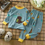 Unisex Children's Two piece Sleepwear Cotton Autumn Clothes Long Johns Pajamas for Kids - EX-STOCK CANADA