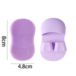 2PC Face Scrubber Mini Facial Brush Silicone Wash Exfoliator Finger Glove Pads Handheld Cleansing Brushes Tool Skin Care Deep Clean Baby Shampoo Baby Bath Brush 