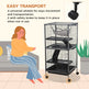 Large Metal 4 Tiers Small Animal Cage With Hammock, Removable Tray, Extra Space For Ferrets Chinchillas, Gray EX-STOCK