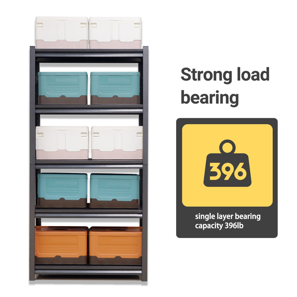 Tier Metal Shelves For Storage Garage Shelving 2000LBS Heavy Duty Storage Shelves Adjustable Garage Shelf Industrial Shelving Unit Storage Utility Rack,Black EX-STOCK