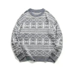 New Trendy Casual Jacquard Knitted Loose Pullover Sweater unisex - EX-STOCK CANADA