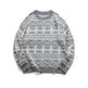 New Trendy Casual Jacquard Knitted Loose Pullover Sweater unisex - EX-STOCK CANADA
