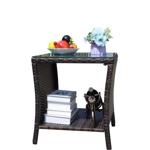 Outdoor Patio Furniture 1 Coffee Table With Clear Tempered Glass EX-STOCK Canada 