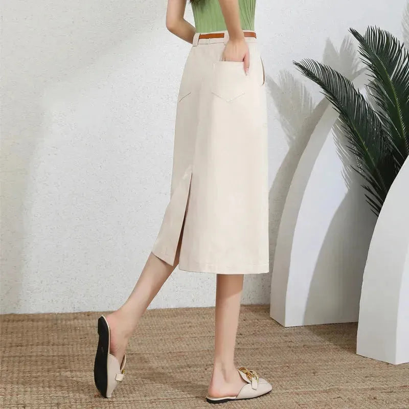 A- Line Temperament Women's Professional Formal Office Office Lavoro Slizia di business midi.