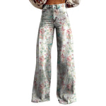 American And European-style Womens Flared Denim Jeans Made From Pure Cotton 