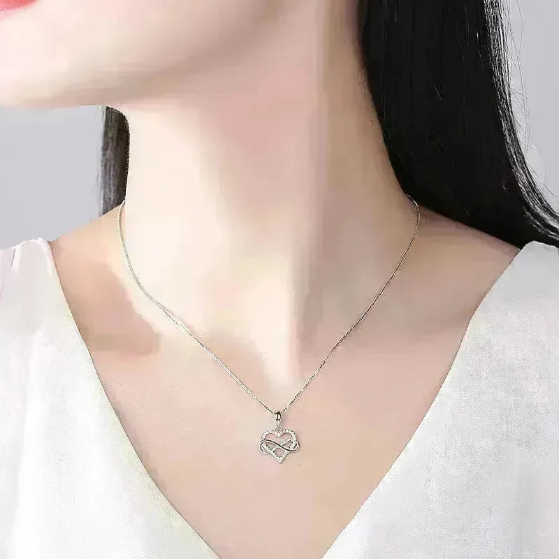 Unlimited Love Necklace Women Wrapped Love Valentine's Day Gifts All Match High-grade Can Not Be Dropped Collarbone Chain - EX-STOCK CANADA