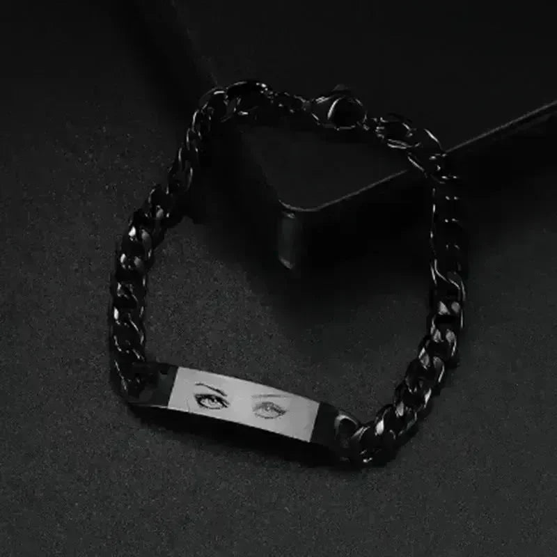 DIY Laser Engraved Stainless Steel Couple Bracelet Bracelet Jewelry - EX-STOCK CANADA