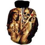 Casual Street fashion Gothic Printed Hoodie Pullover Sweatshirt For Men - EX-STOCK CANADA
