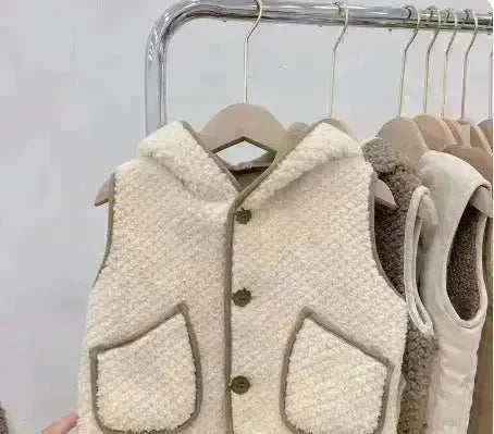Lambswool Hooded Vest Fashionable Vest Waistcoat Outerwear - EX-STOCK CANADA
