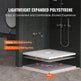 Shower Curb Kit, 36x36 Shower Pan Kit With 6.3 Central Drain, Lightweight EPS Shower Installation Kits With 2 Waterproof Cloths, Shower Pan Slope Sticks Fit For Bathroom EX-STOCK