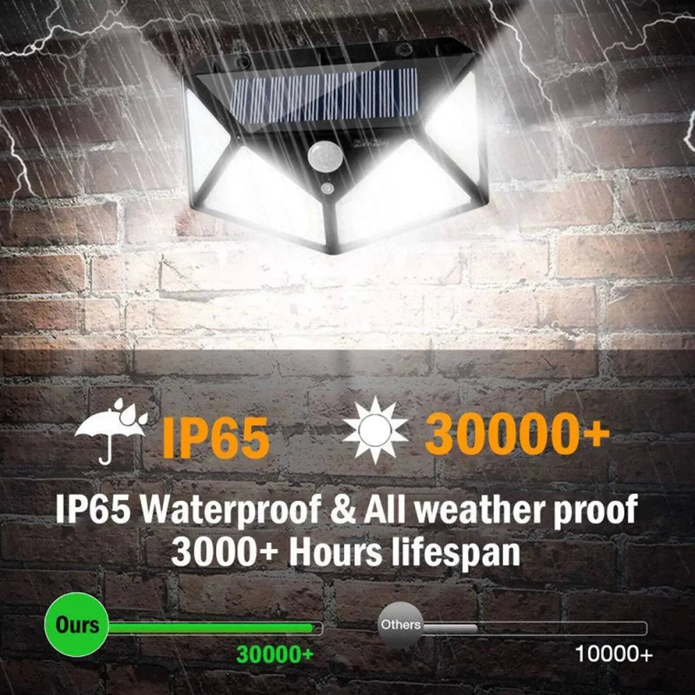 4X Solar Power PIR Motion Sensor Wall Lights LED Outdoor Garden Security Lamp - EX-STOCK CANADA