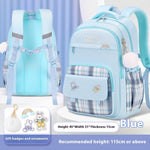 Primary School Student Schoolbag Girls' Plaid Backpack EX-STOCK