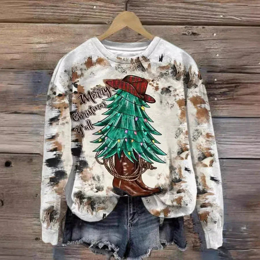 Women's Versatile Christmas 3D Digital Print Sweatshirt EX-STOCK Canada 