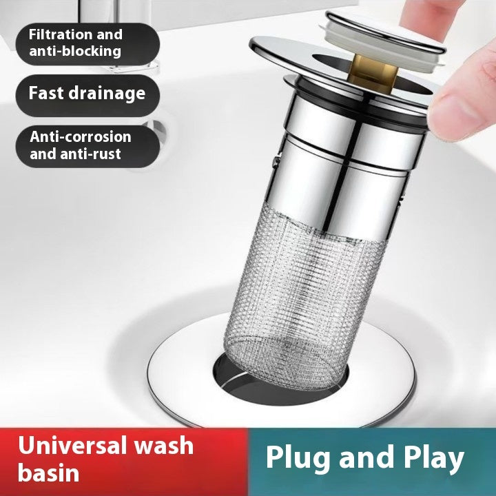 Copper Mesh Sink Drain Filter & Deodorant Cap — Washbasin Strainer (6 Styles)