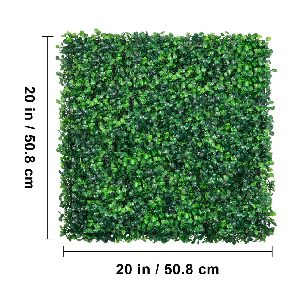 Artificial Boxwood Panel UV 24pcs Boxwood Hedge Wall Panels Artificial Grass Wall  Green Grass Wall Fake Hedge For Decor Privacy Fence Indoor Outdoor Garden EX-STOCK