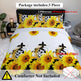 3 Pieces Black And White Background Sunflower Duvet Cover Set Yellow Flower Polyester Bedding Set For Adults Bedroom Decor Twin Full Queen King Size EX-STOCK Canada 