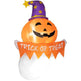 Outsunny 3.4ft Halloween Inflatables Window Sticker Ghost With Orange Face, Blow Up Halloween Decorations Outdoor LED Yard Display, Waterproof - EX-STOCK Canada